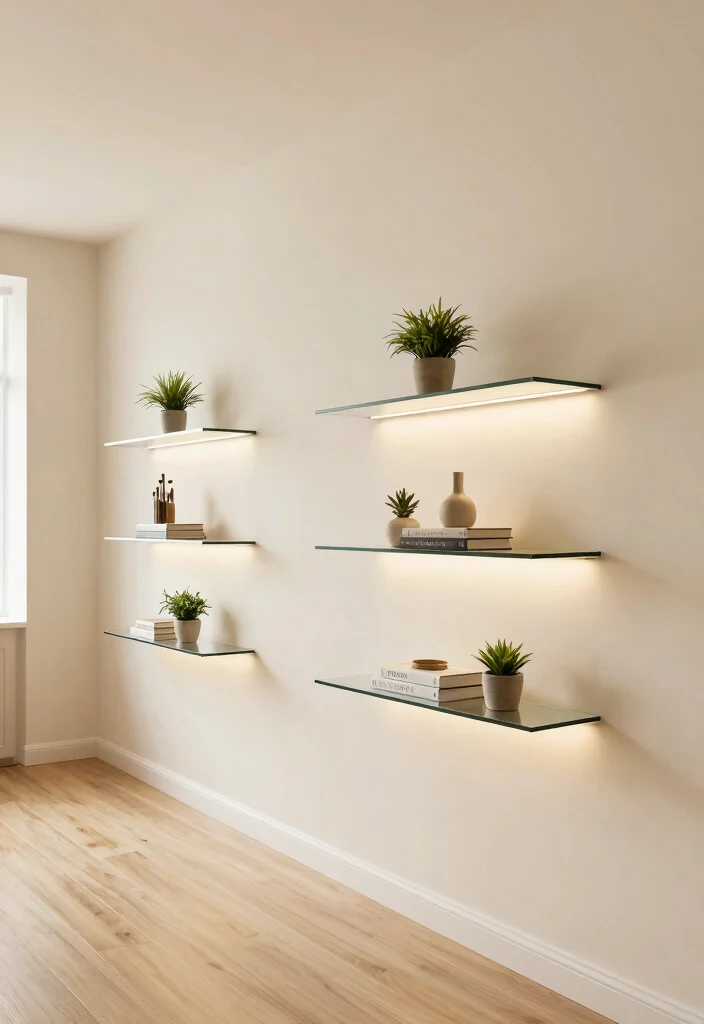 15 Mirror Wall Decor Ideas That Make Narrow Hallways Feel Wider - 7. Mirrored Shelves 1
