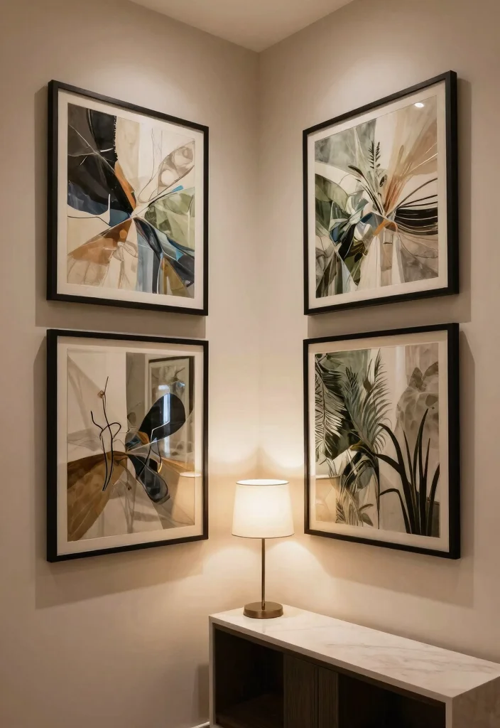 15 Mirror Wall Decor Ideas That Make Narrow Hallways Feel Wider - 9. Mirrored Artwork 1