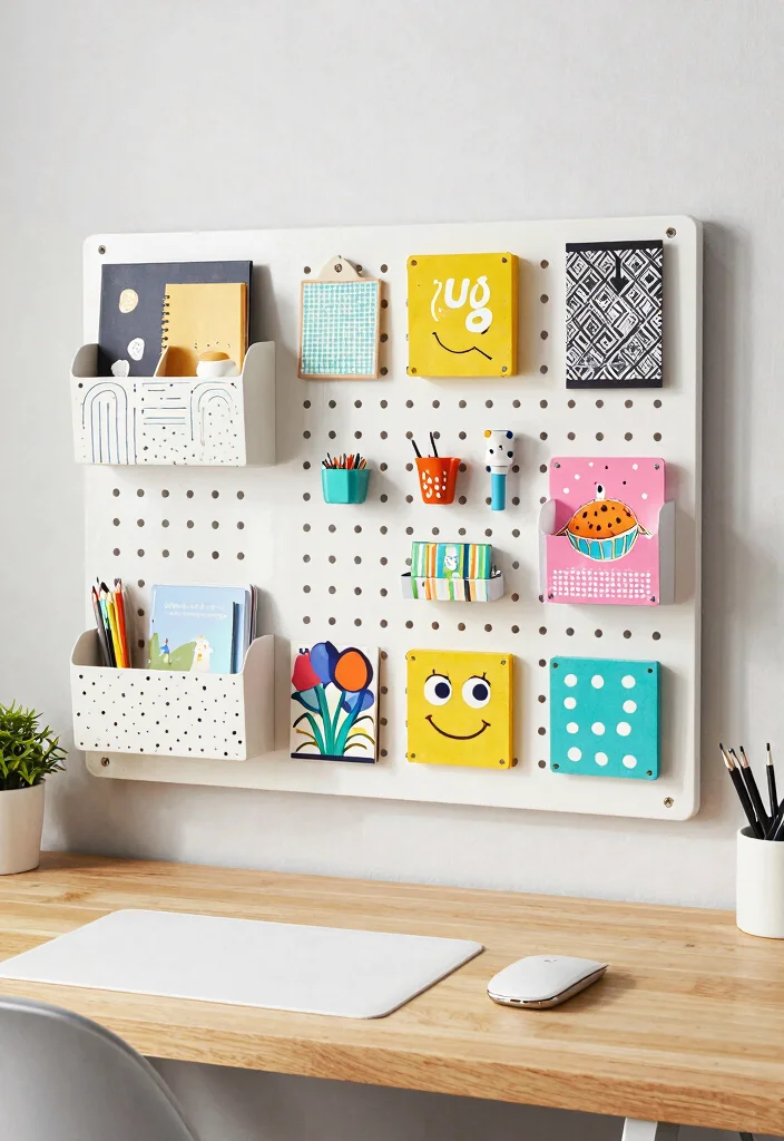 15 Pegboard Desk Setup Ideas That Keep Cords and Clutter Hidden - 13. Custom DIY Pegboard Projects 1