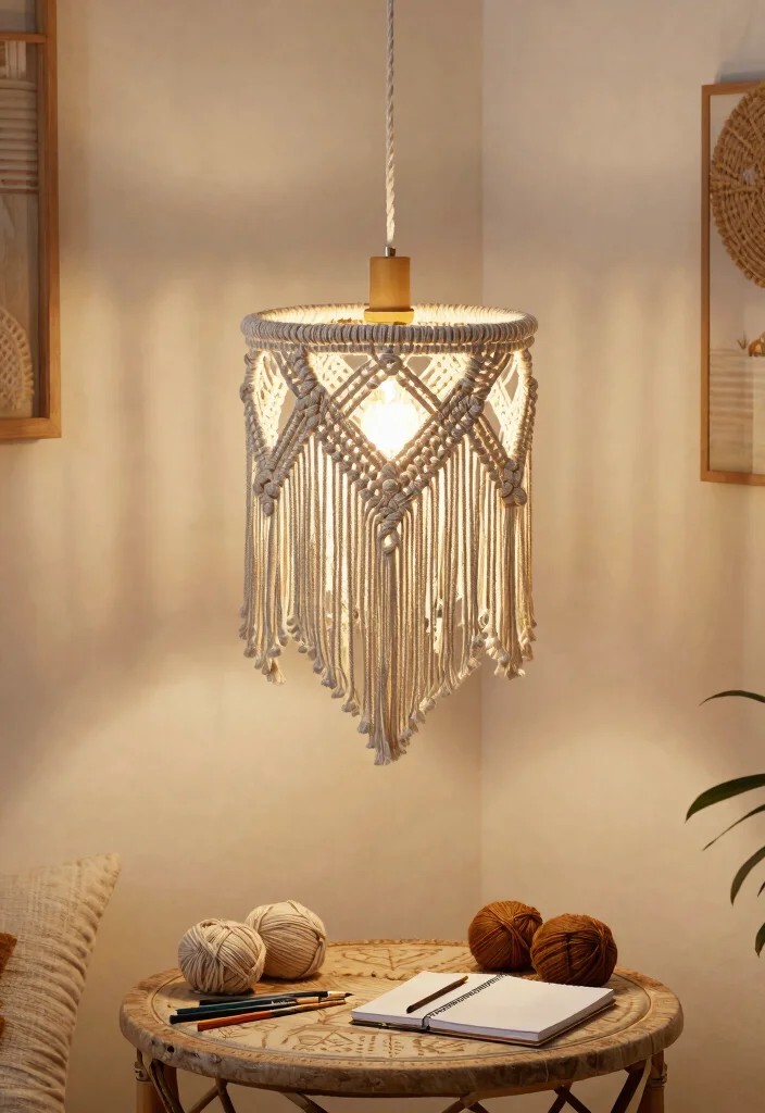 15 Pendant Light Design Ideas for Statement Lighting on a Budget - 4. DIY Macramé Light Shades 1