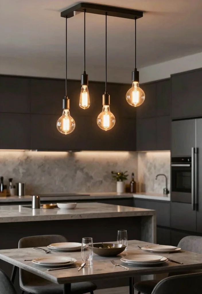 15 Pendant Light Design Ideas for Statement Lighting on a Budget - 5. Industrial Edison Bulbs 1