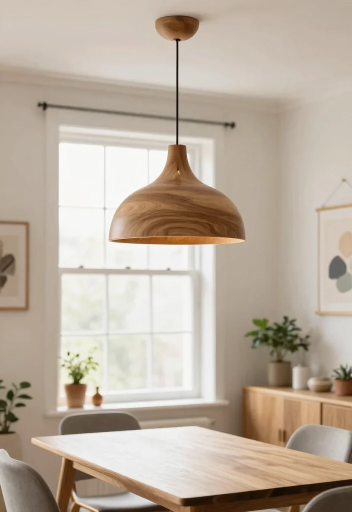 15 Pendant Light Design Ideas for Statement Lighting on a Budget - 6. Simple Wooden Pendants 1