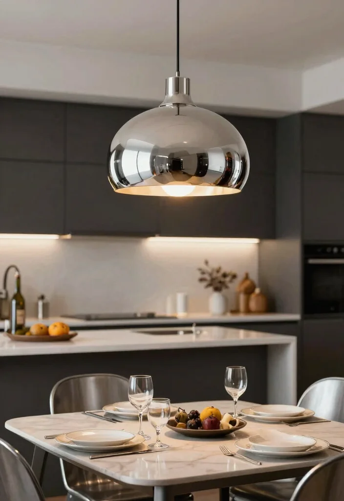 15 Pendant Light Design Ideas for Statement Lighting on a Budget - 8. Metallic Accents 1