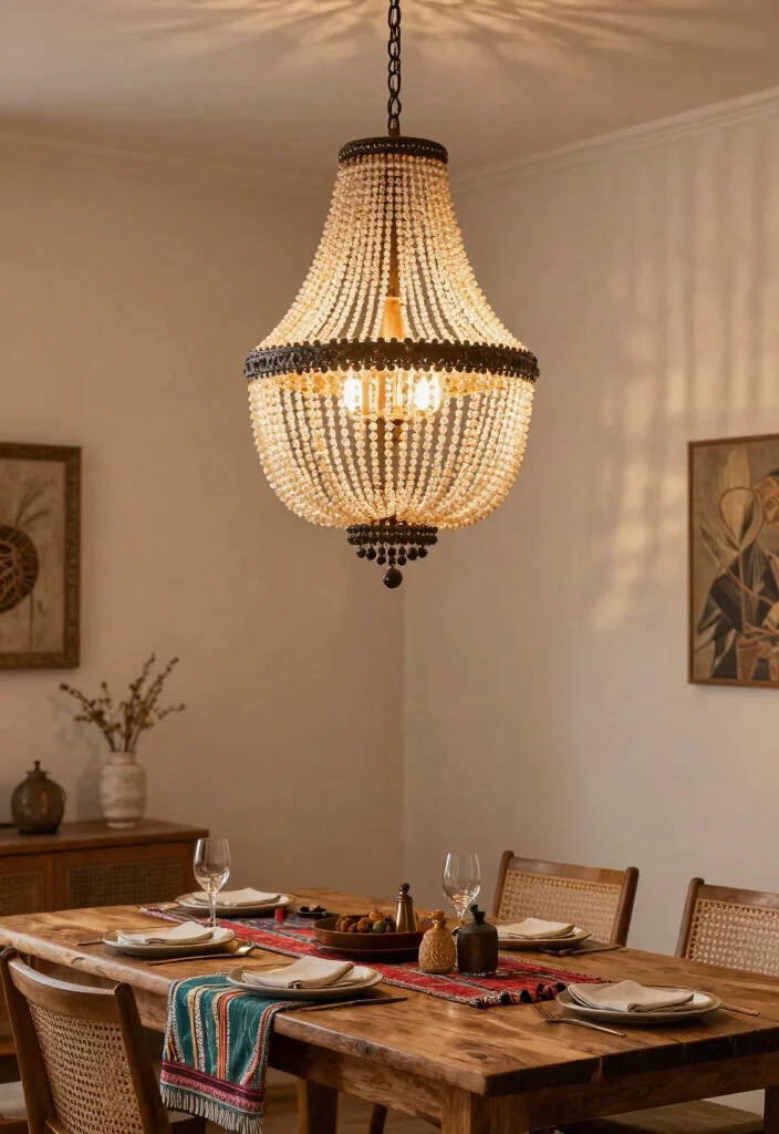 15 Pendant Light Design Ideas for Statement Lighting on a Budget - 9. Beaded Chandeliers 1