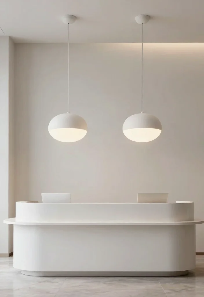 15 Reception Pendant Light Ideas That Make a First Impression - 11. Minimalist Bowl Pendants 1