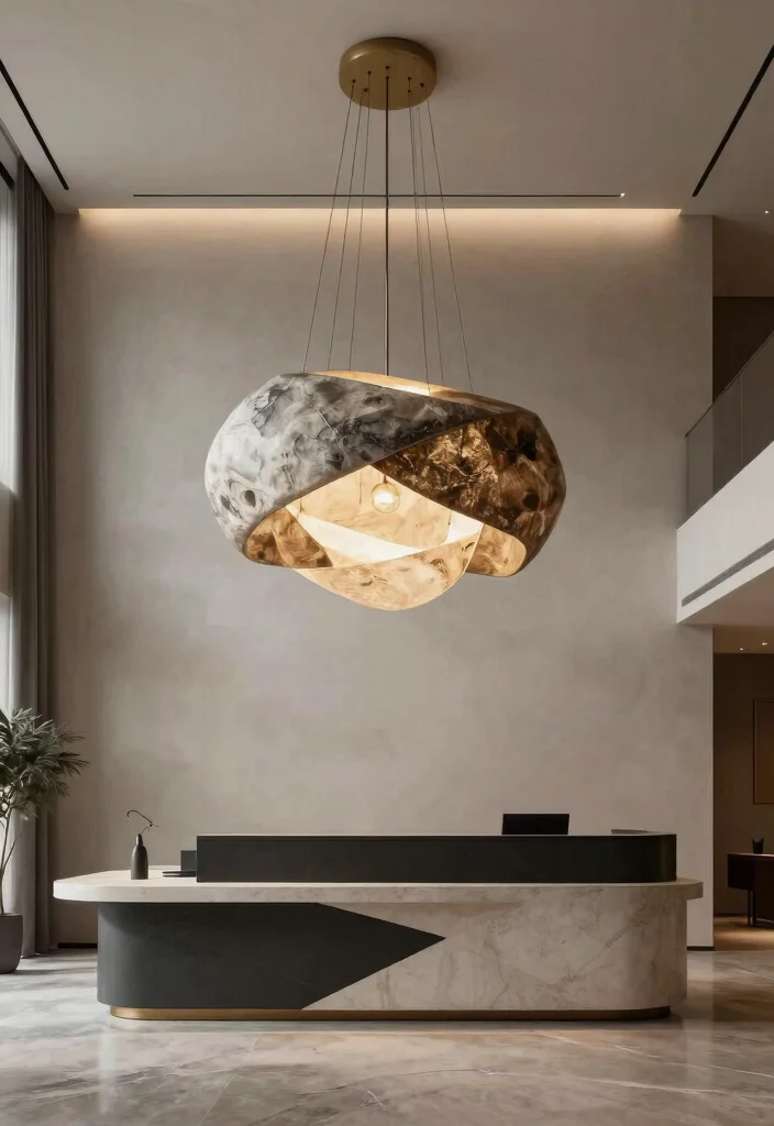15 Reception Pendant Light Ideas That Make a First Impression - 3. Oversized Statement Pendants 1