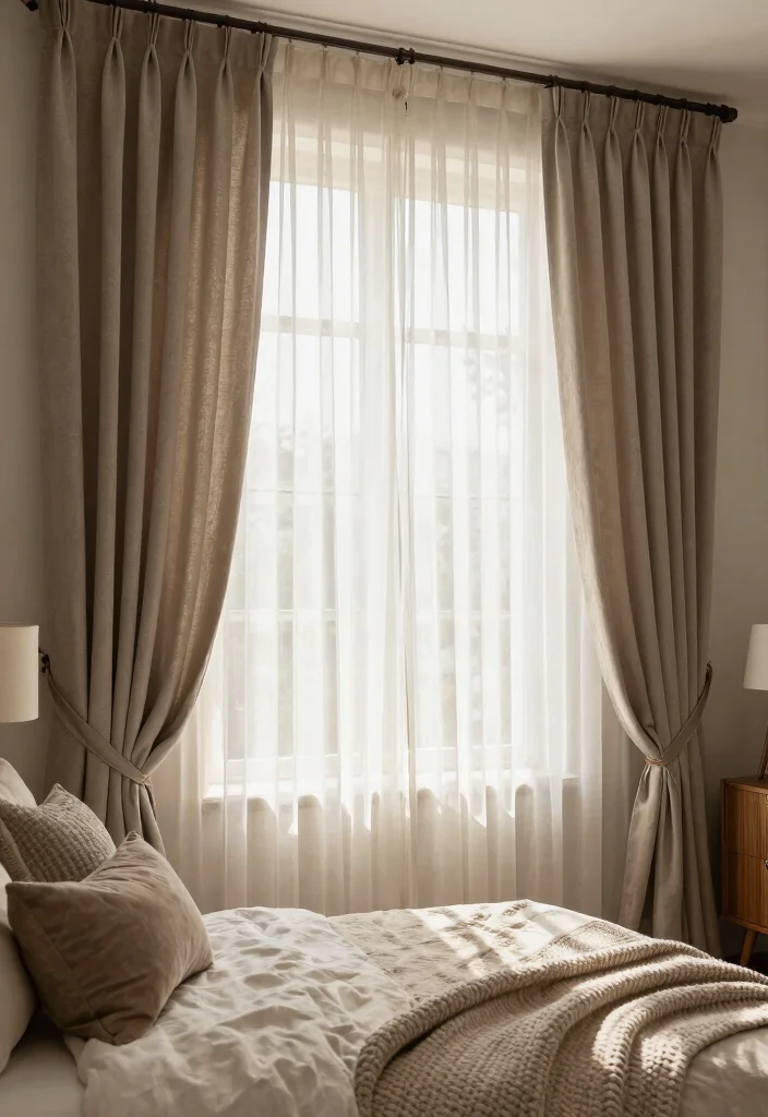 15 Sheer Curtains Bedroom Ideas That Block Just Enough Light - 1. Layers of Sheer Elegance 1