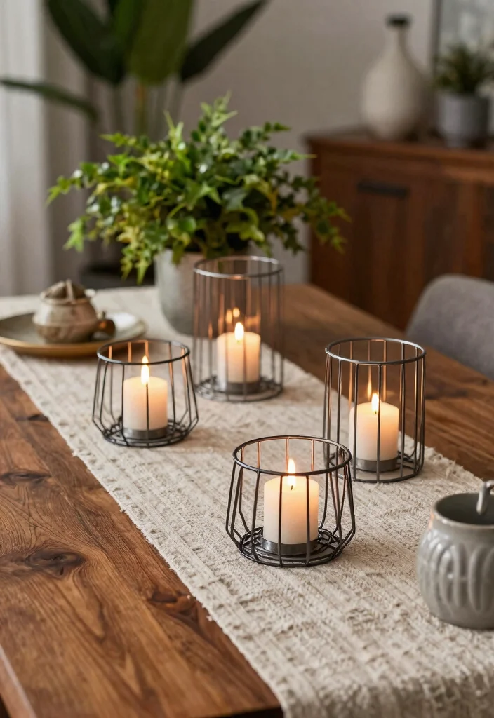 15 Wire Candle Holder Ideas That Catch Dripping Wax - 11. Layered Textures 1