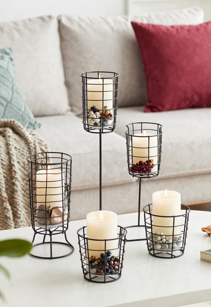 15 Wire Candle Holder Ideas That Catch Dripping Wax - 12. Functional Art 1