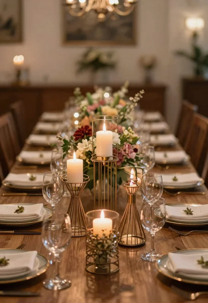 15 Wire Candle Holder Ideas That Catch Dripping Wax - 14. Candle Light Centerpieces 1