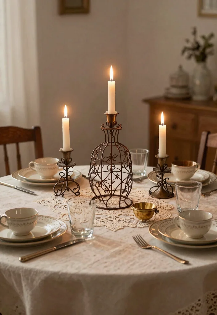 15 Wire Candle Holder Ideas That Catch Dripping Wax - 6. Vintage Vibes 1