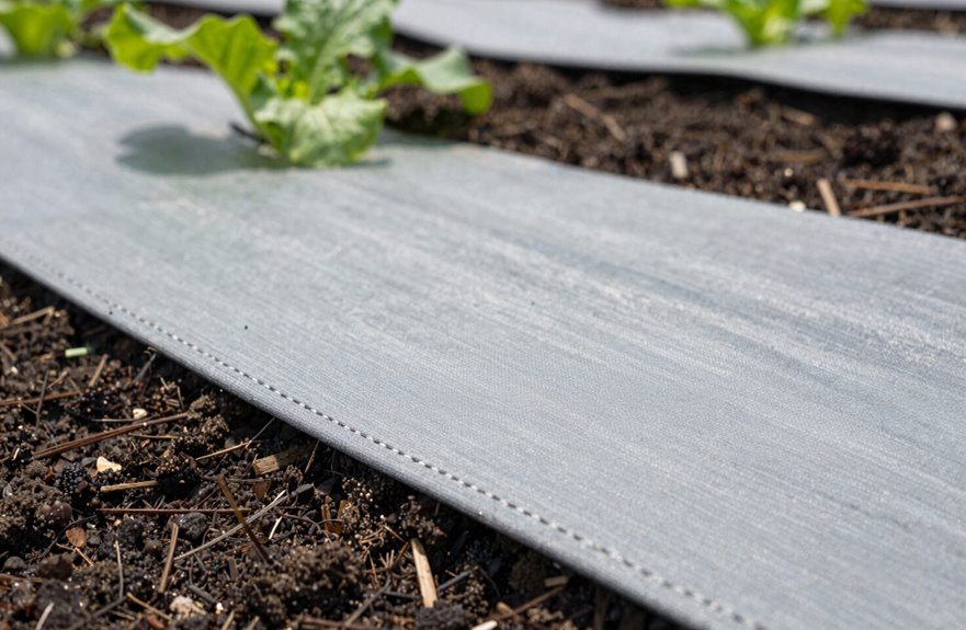 barrier fabric underpins low maintenance gardens