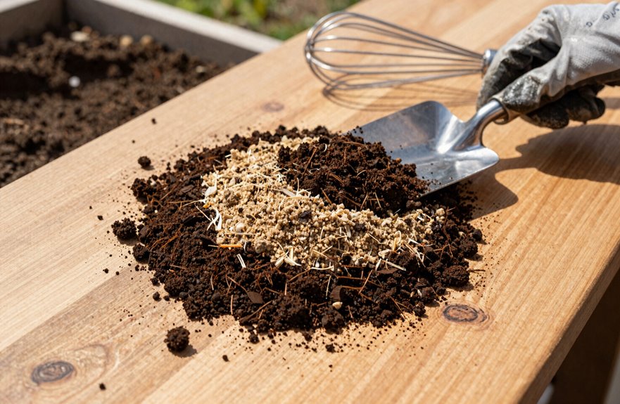 clay soil with improved drainage mix