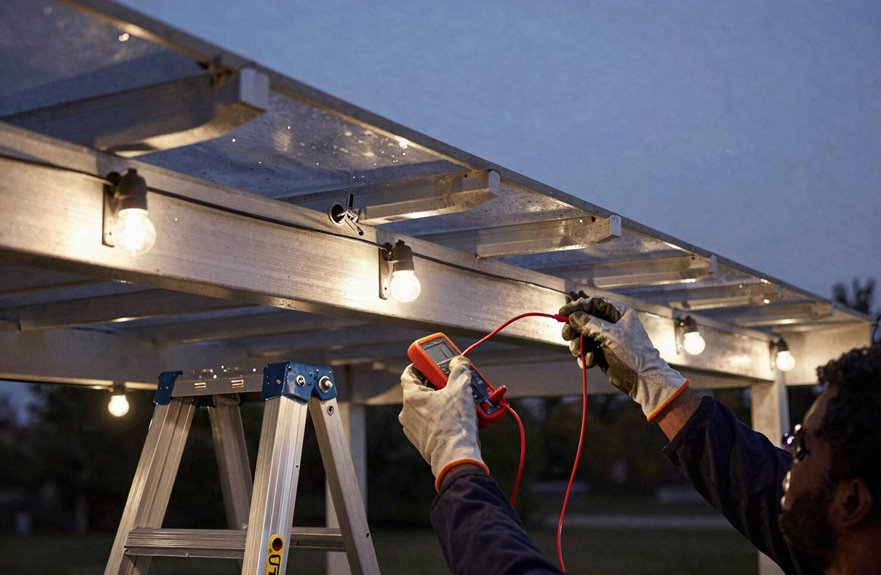 gfci weatherproofed outdoor lighting setup
