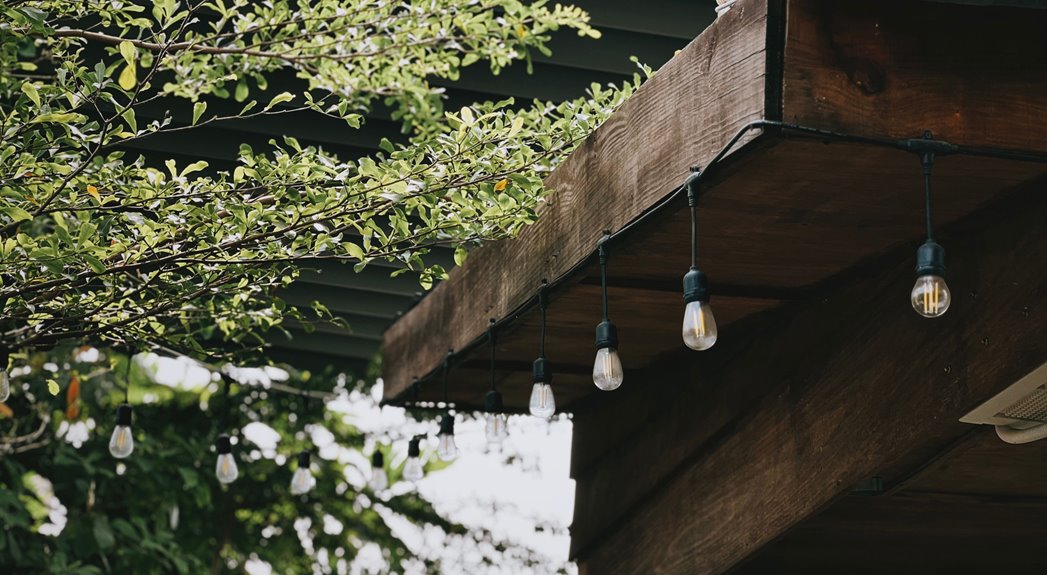 installing string lights on aluminum pergola manually