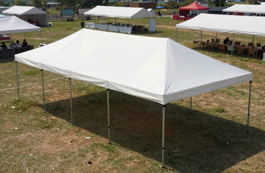 What Is the Largest Pop up Canopy? 3 large event canopy footprint needs