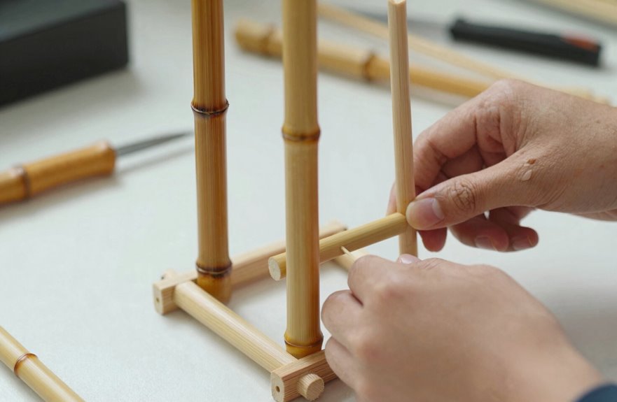lay out vertical supports glue screw