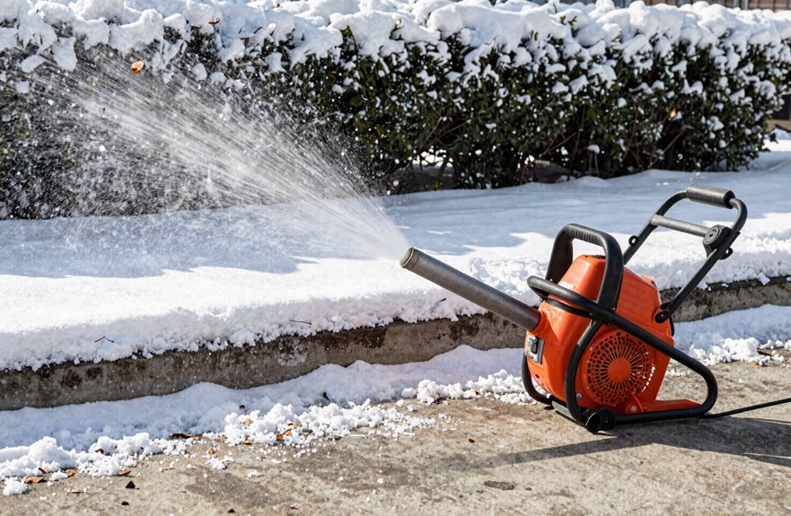 You Can Use a Leaf Blower for Snow Removal 2 leaf blower fails in heavy snow