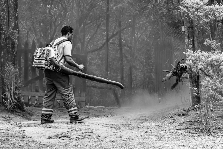 leaf blower snow removal option