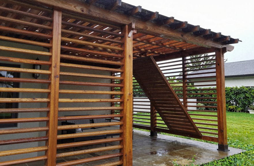 6 Best Awning Alternatives for Outdoor Shade 2 louvered pergola with adjustable weatherproof slats