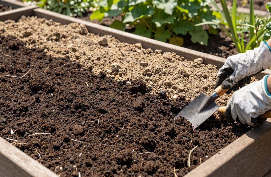 mix topsoil with garden soil