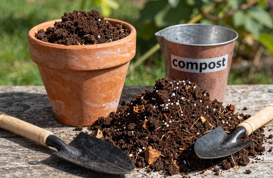 one third compost two thirds mix
