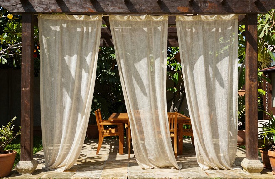 6 Best Awning Alternatives for Outdoor Shade 3 pergolas with adaptable fabric curtains