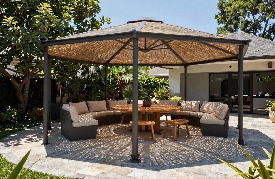 5 Outdoor Shade Structures Better Than Pergolas 5 permanent weatherproof gazebos for entertaining spaces