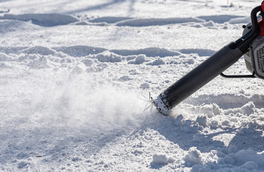 Does a Leaf Blower Work on Snow Effectively? 1 powdery snow heavy resist