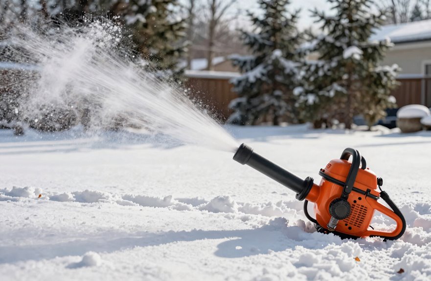You Can Use a Leaf Blower for Snow Removal 3 powdery snow windy efficiency