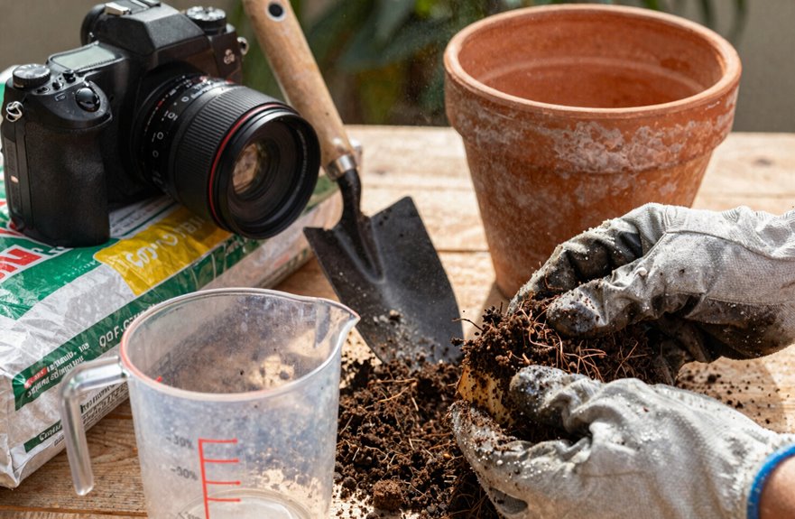 Revitalize Old Potting Soil in 5 Simple Steps 3 remove 10 30 old soil loosen