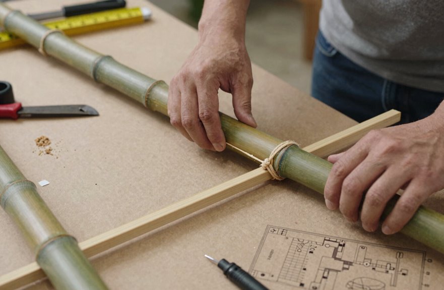 Build a Bamboo Trellis in 10 Steps 2 select bamboo canes wax coated cord