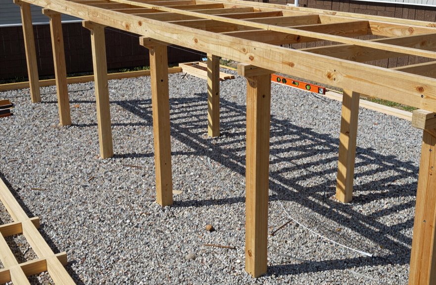Build a Pergola in 6 Steps for Beginners 3 set posts plumb brace