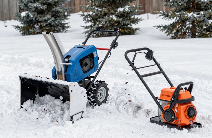 snow blower handles heavy snow leaf blower insufficient