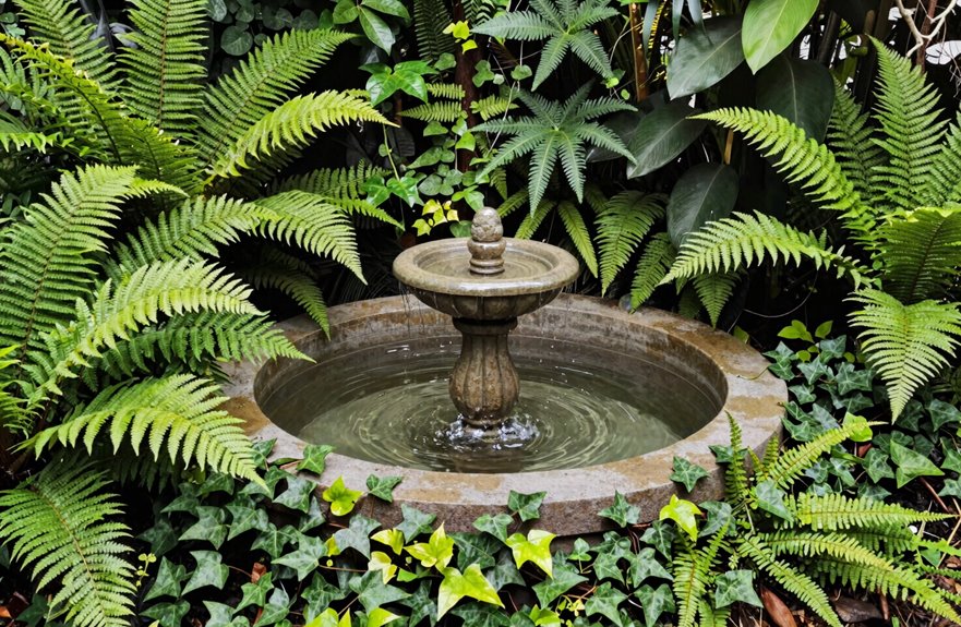 tropical ferns ivy containers