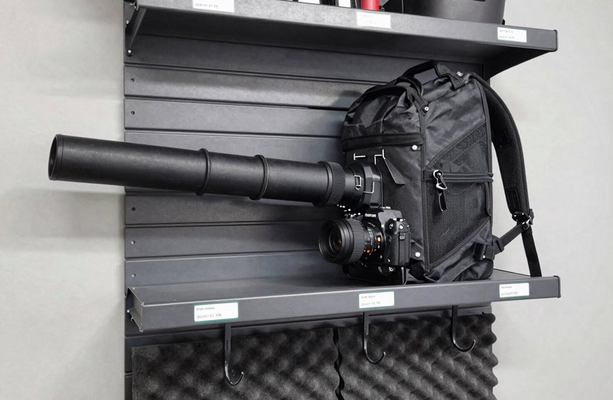wall rack maximizes garage space securely