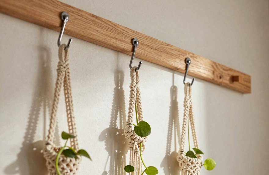 6 Steps to Hang Plants Indoors 4 weight capacity hooks proper drilling